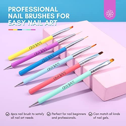 Saviland multifunctional nail brushes with vibrant handles