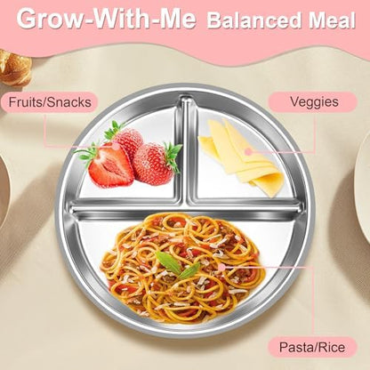 Bella's Friends 9-inch divided toddler plates for kids