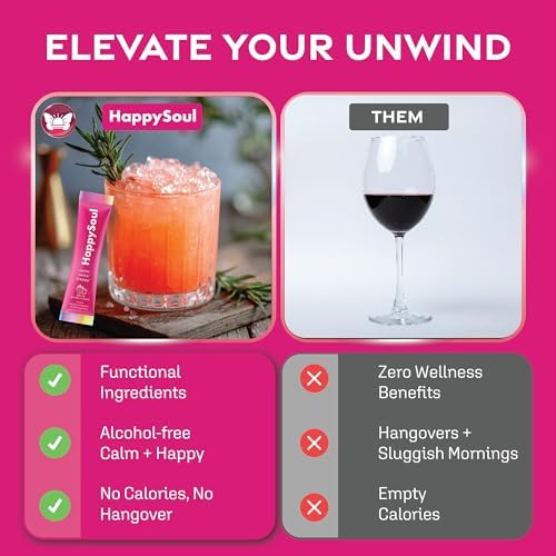 HappySoul premium botanical mocktail blend for evening relaxation