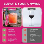 HappySoul premium botanical mocktail blend for evening relaxation
