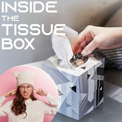 AnnoyingPCB adult gag gift being concealed underneath a wooden office desk for a workplace prank