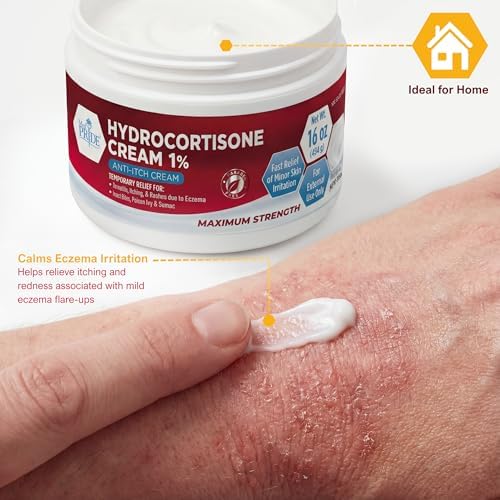 Med Pride 454 gram bulk jar of hydrocortisone for clinical and home use.