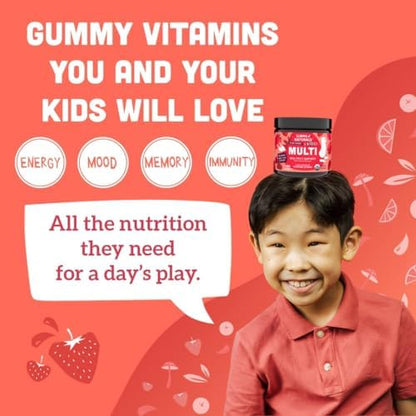 USDA Organic plant based kids vitamins strawberry strawberrylicious daily serving