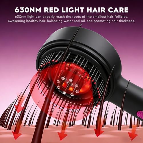 Flexi Madhav 3-in-1 comb illuminated with active red light therapy mode
