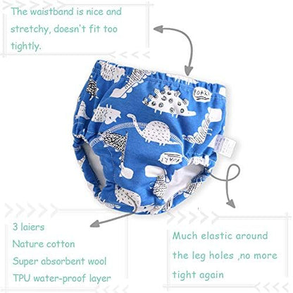 Side view showing the elastic waistband of U0U toddler toilet training pants.