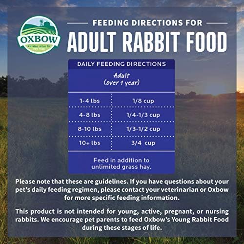 Oxbow organic rabbit food daily feeding guidelines