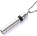 AD ADASTONE 528 Hz Breathing Necklace front view stainless steel pendant for anxiety relief.