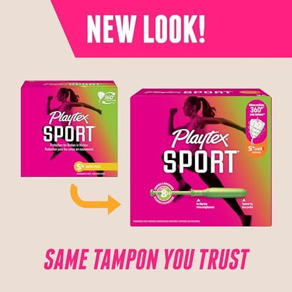 Playtex Sport tampons with contoured plastic applicator and no-slip grip