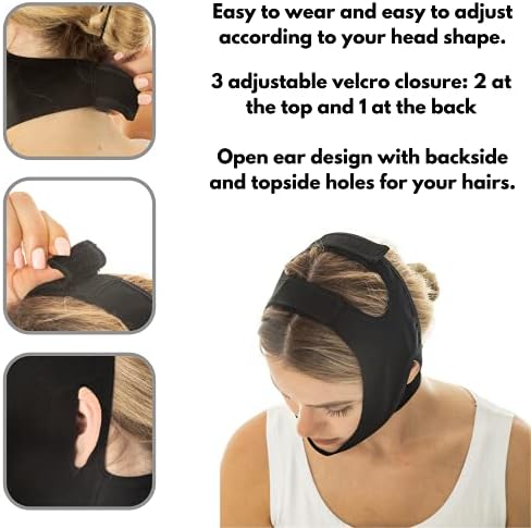 Breathable Lycra compression garment for post facelift surgical care