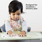 Premium food grade silicone material texture of the authentic Ezpz baby mat.