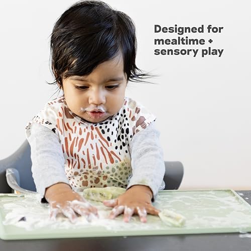 Premium food grade silicone material texture of the authentic Ezpz baby mat.