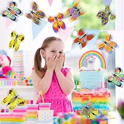 LOMIMOS surprise butterfly flying out from an opened greeting card setup