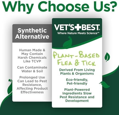 Vet's Best cotton spice scent flea treatment foam product label