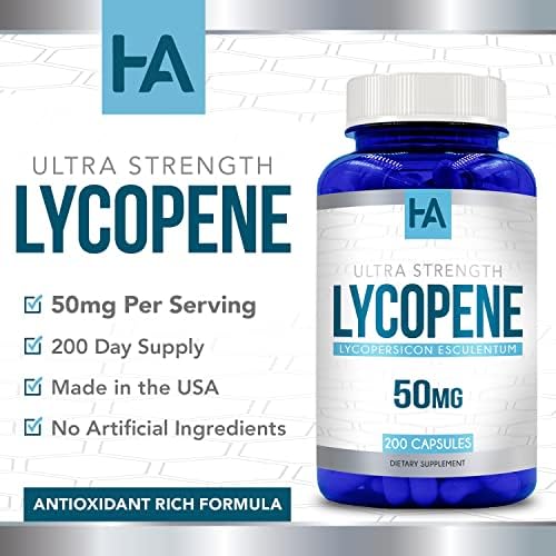 High potency 50mg lycopene capsules for heart and prostate support