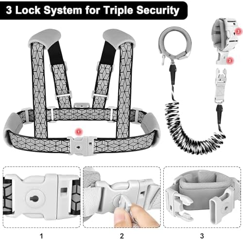 Gloglow Accmor 4-in-1 safety harness showing shoulder strap adjustment