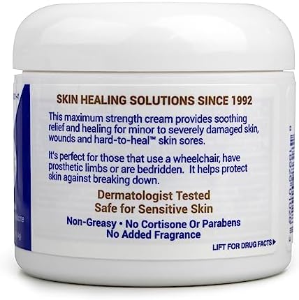 TriDerma pressure ulcer relief cream highlighting the calendula and AP4 aloe vera complex ingredients