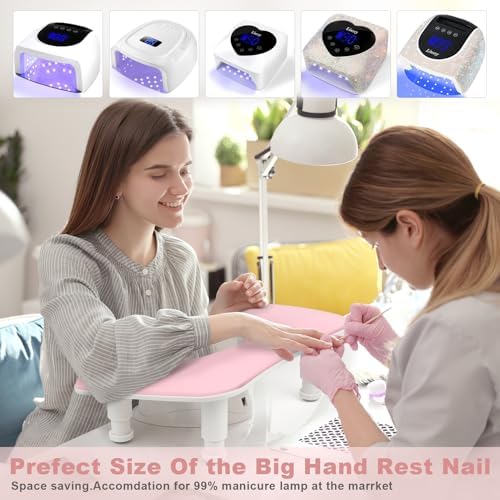 Ergonomic U-shaped arm rest for acrylic nail art