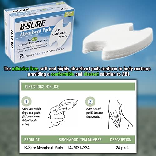 Close up of B-Sure absorbent pad showing thin discreet profile