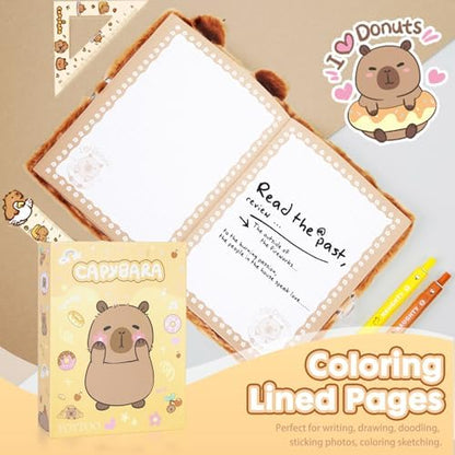 Yoytoo plush diary with 160 lined pages interior view