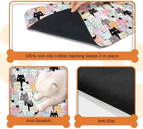 Ddpodnqak Pet Feeding Mat absorbent quick-dry fabric texture
