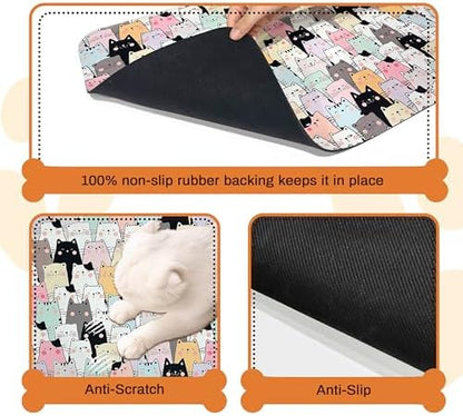 Ddpodnqak Pet Feeding Mat absorbent quick-dry fabric texture