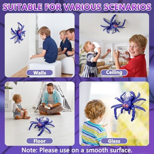 Top view of Infowush wall climbing robot spider toy