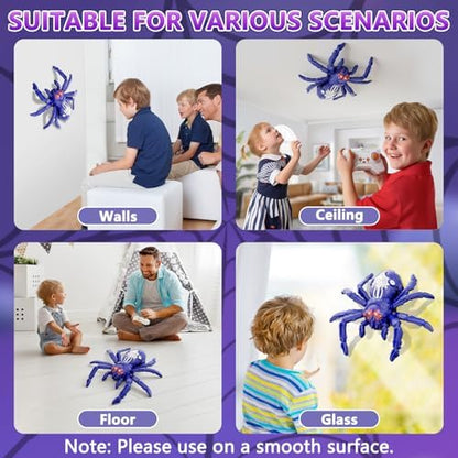 Top view of Infowush wall climbing robot spider toy