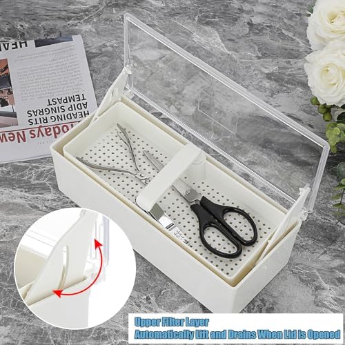 Side profile of Juxyes portable nail art tool storage container