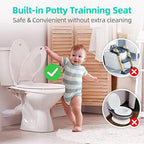Uming family toilet seat showing the toddler potty training ring lowered for child use