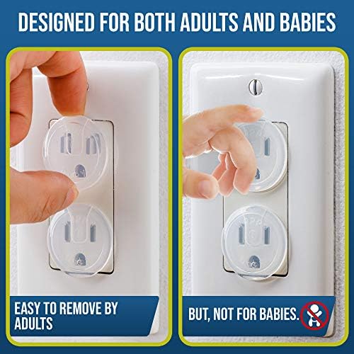 Value pack fifty count electrical outlet caps for toddlers