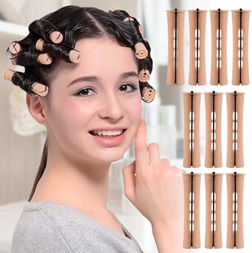 Rudra Retails hair perm rods non slip rollers front view for natural hair styling