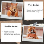 Ttmimik small pet traction rope and leather vest training harness laid flat to show the quick buckle system.