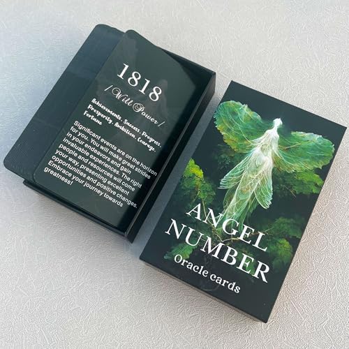 Close up of Angel Number affirmation card text