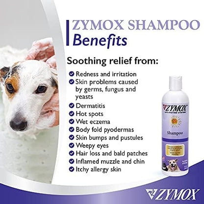 Authentic USA imported Zymox shampoo for dogs and cats suffering from itchy skin.