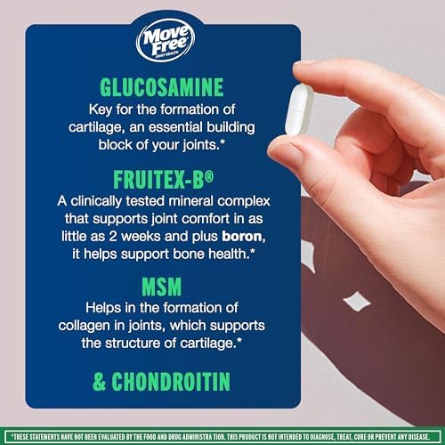 Move Free Advanced Glucosamine Chondroitin MSM Joint Support Supplement, Supports Mobility Comfort Strength Flexibility & Bone - 120 Tablets (40 servings)* - Image 4