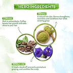 Mamaearth herbal henna paste showing application texture for smooth hair shine.
