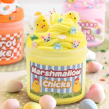 MOREDOTS prefilled plastic eggs opened revealing slime jars and colorful mix-in charms