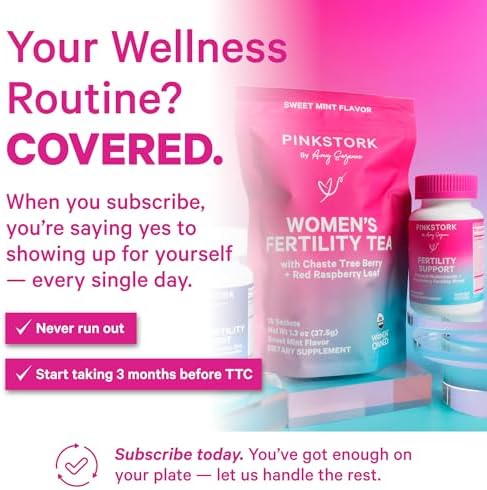 Pink Stork hormone balance supplement packaging close up