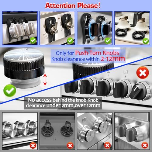 Black child proof stove knob guards set of 5 units