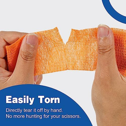 AZEN two inch athletic tape demonstrating stretchability and sweat resistant texture