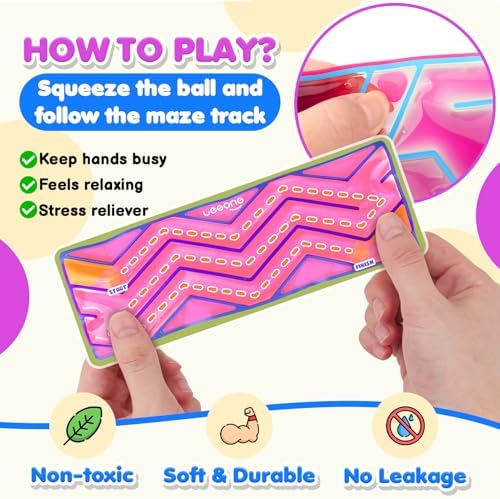 Lesong sensory maze toys demonstrating tactile gel movement