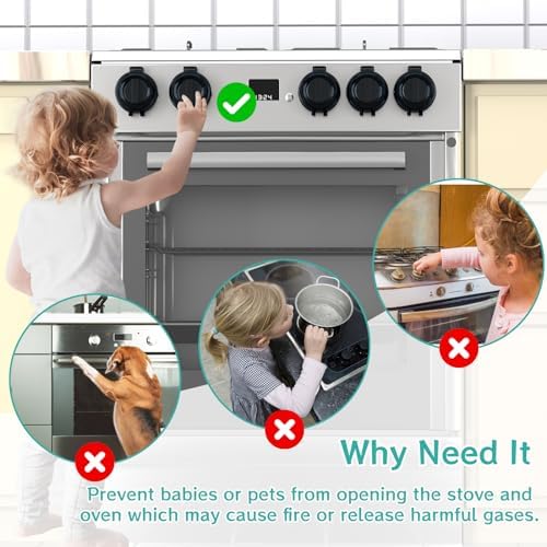 Universal size oven knob protector for kitchen safety