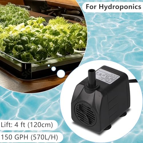 Lyqily small fish tank pump assembly detached by hand demonstrating easy tool-free cleaning.