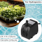 Lyqily small fish tank pump assembly detached by hand demonstrating easy tool-free cleaning.