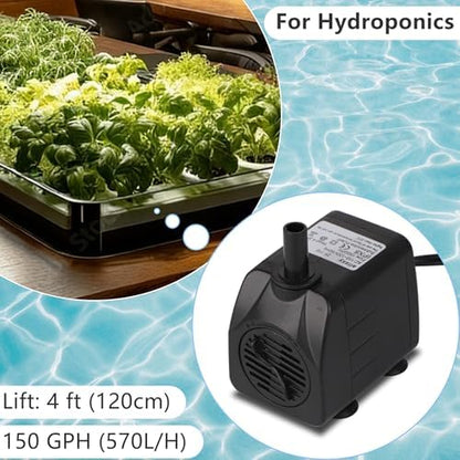 Lyqily small fish tank pump assembly detached by hand demonstrating easy tool-free cleaning.