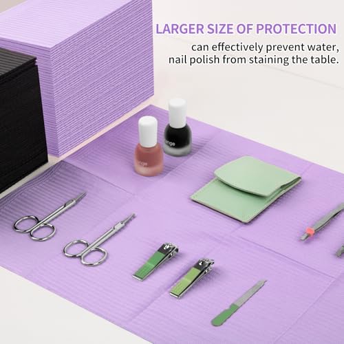 Disposable nail table mat with waterproof backing layer