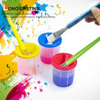 Children using the GACDR short handle art brushes in a classroom setting
