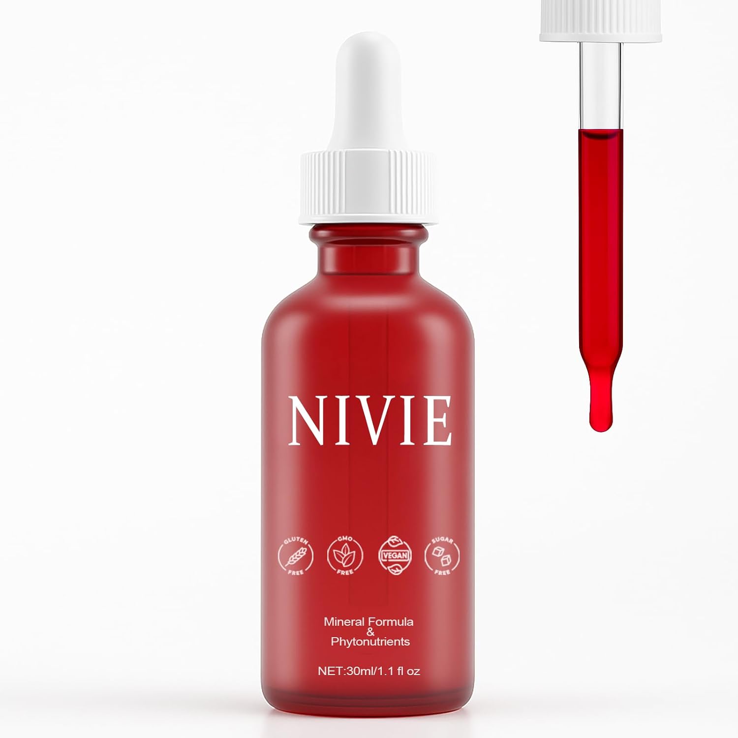 Nivie Quzoyu Thyroid Support Drops front view of the 30ml liquid supplement bottle for natural energy.