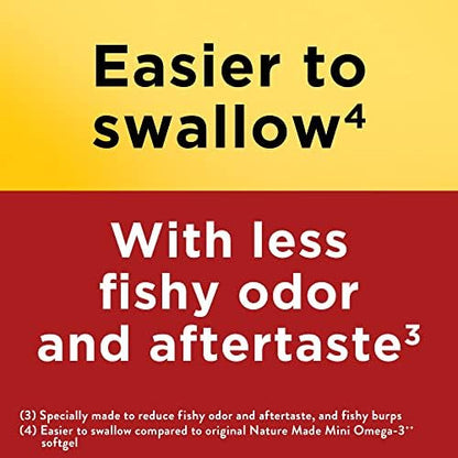 Nature Made authentic USA imported omega 3 fish oil dietary supplement side panel text