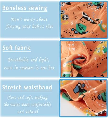 Back view of the Boboking toddler boys underwear set demonstrating the full coverage design and stretch fabric